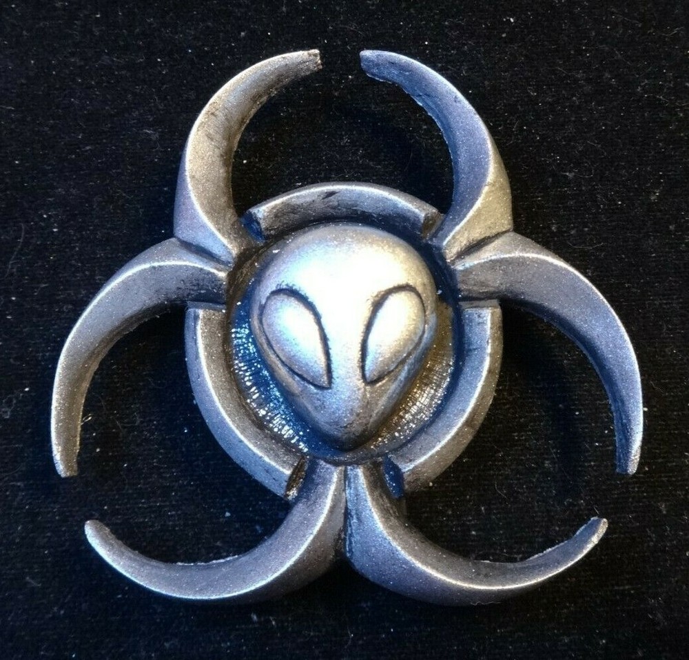 Bio-hazard Alien badge pin