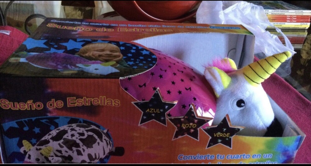 Unicorn Plush Night Light Starry Sky Children