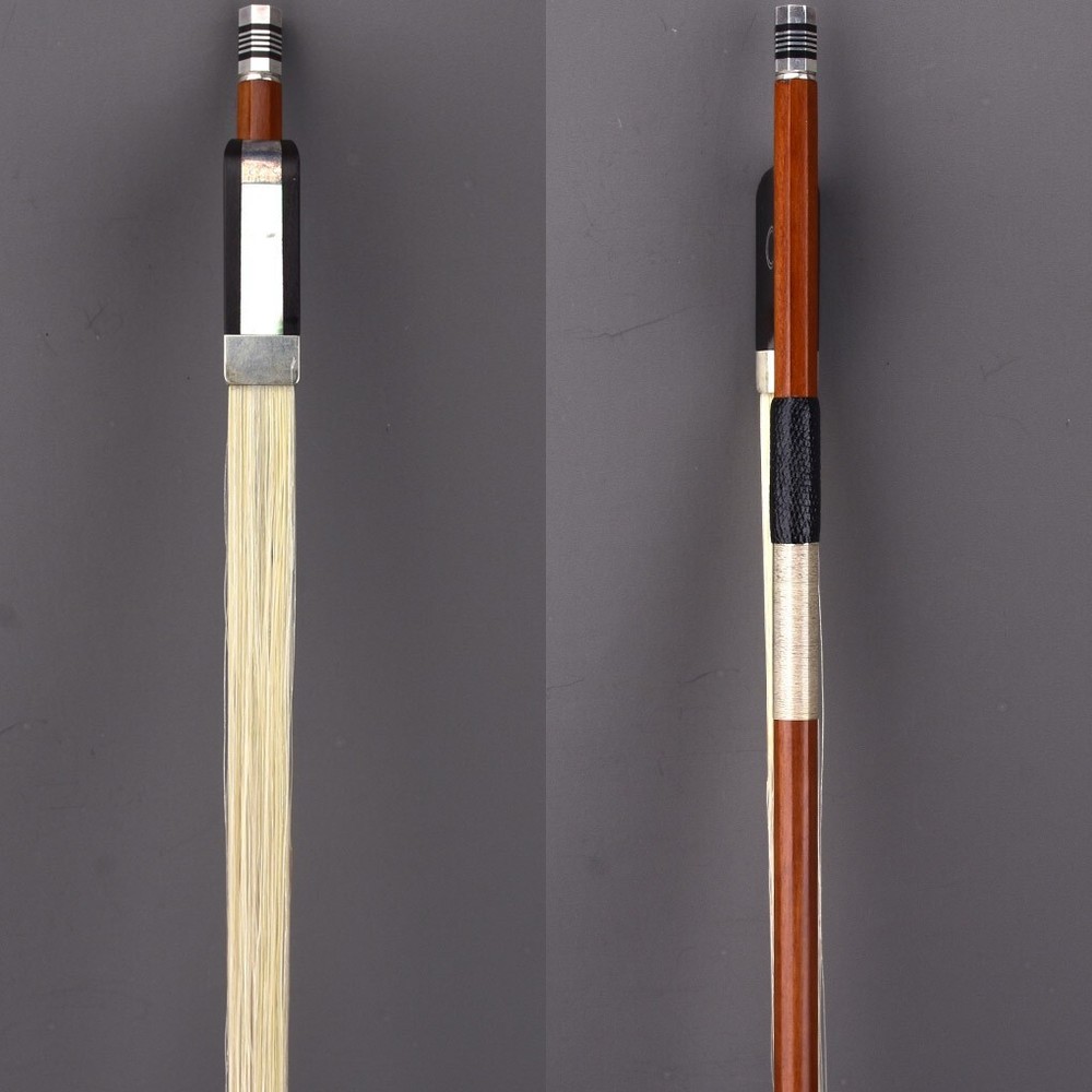 E.SARTORY Copy Master Pernambuco Cello Bow 4/4 Ebony Ring Frog Silver Parts 81g