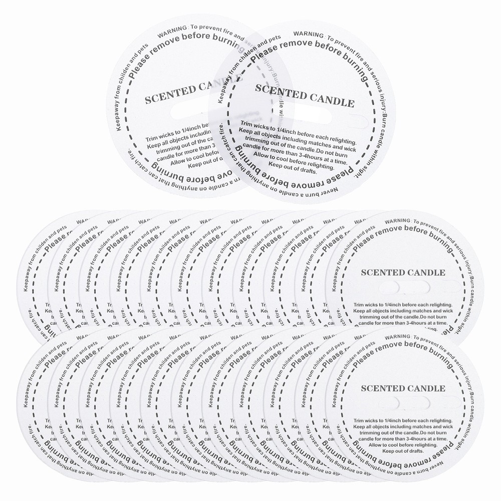 60Pcs Candle Dust Covers 5cm/2" Letter Pattern Candles Drip Protectors