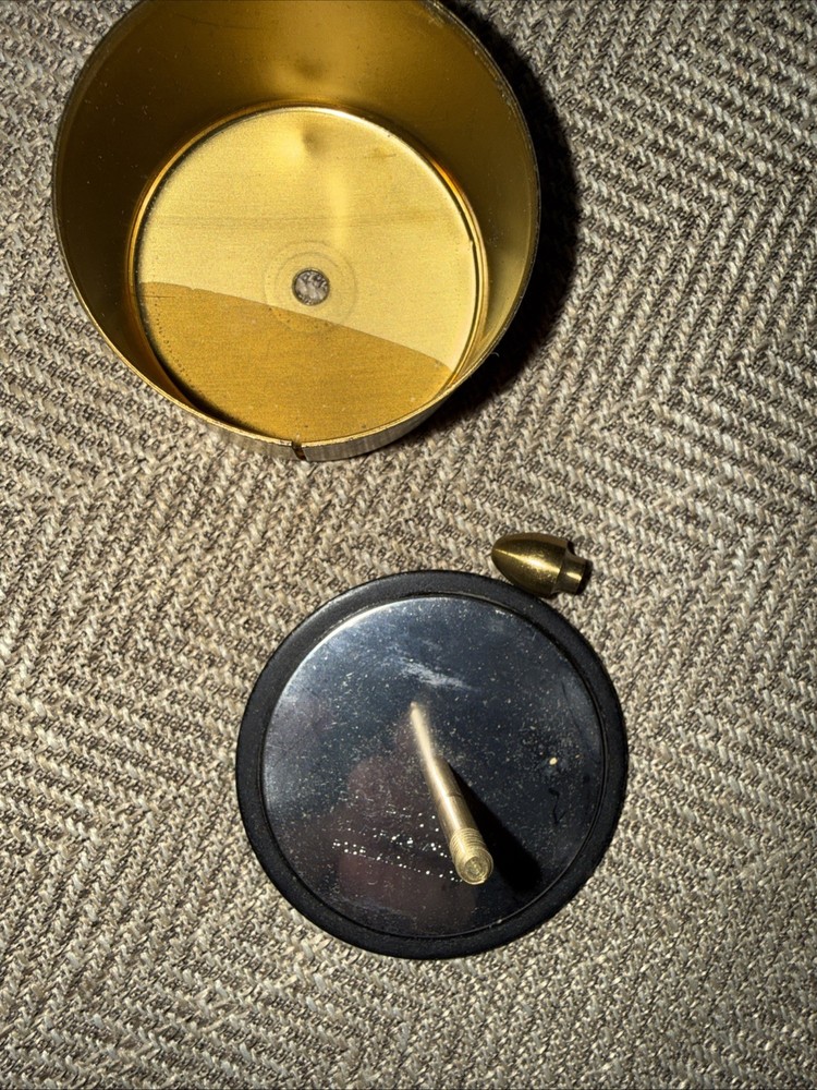 Vtg Brass Postage Stamp Roll Dispenser For Desktop