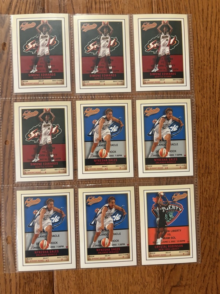 2002 Fleer Authentix Front Row #/100 WNBA • Sting Stars Sol Fire Shock