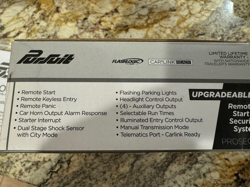 Pursuit Prosecrs Security System Remote Start Keyless Entry Use w/carlink