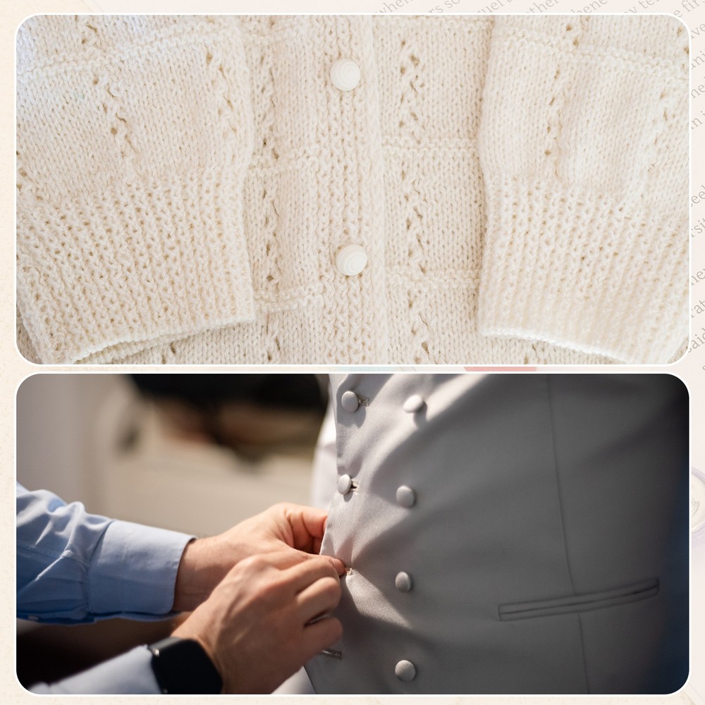 10pcs PU Leather Covered Button 15mm Plastic Shank Round Button, Brown