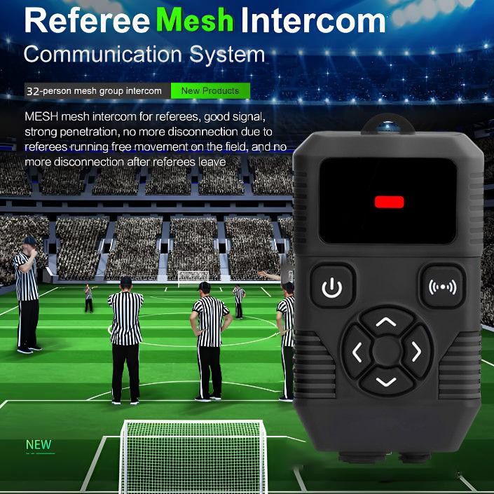 Bluetooth Mesh Intercom Headset Communication for Football Referee Skiing Racing
