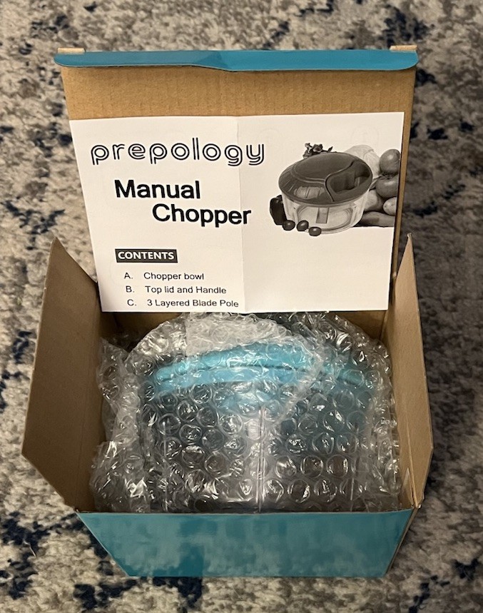 Prepology Manual Chopper Teal Chop Dice Manual Pull Function NEW