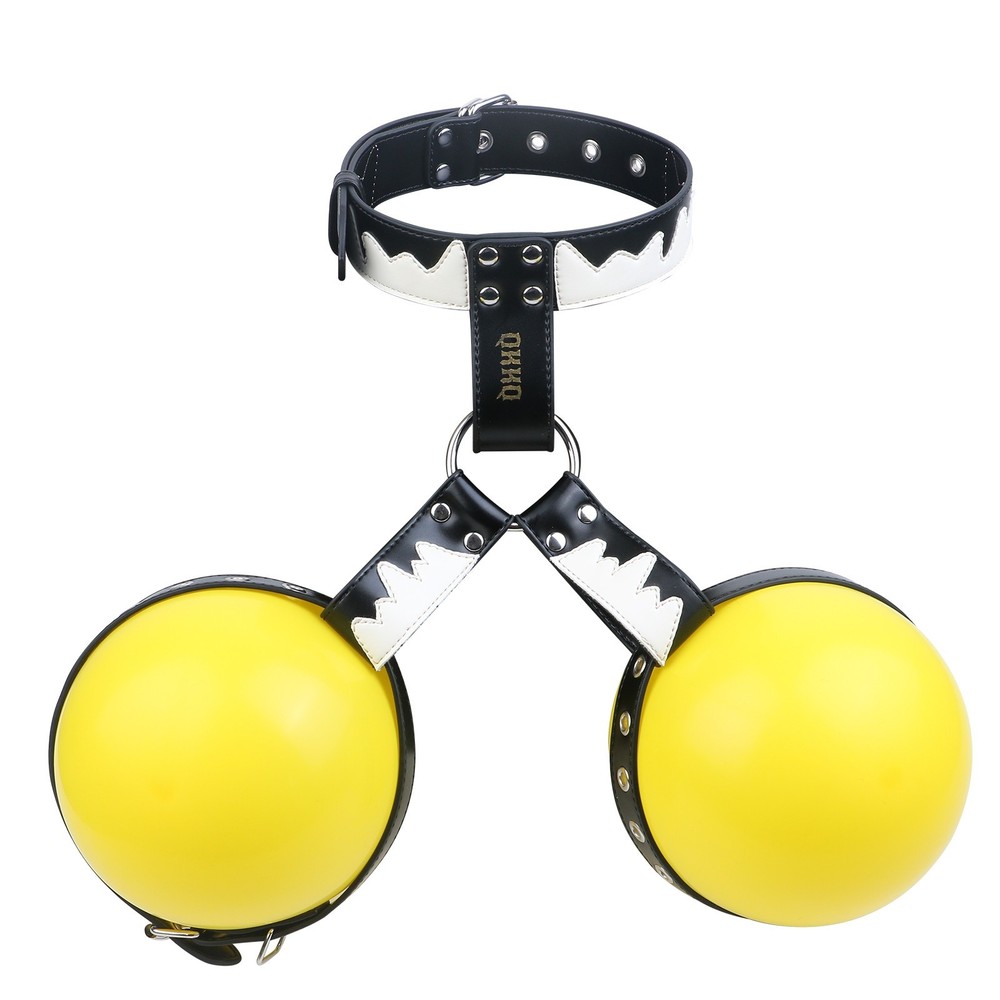 Breast Bondage Harness Device Adjustable PU Leather Restraint for BDSM