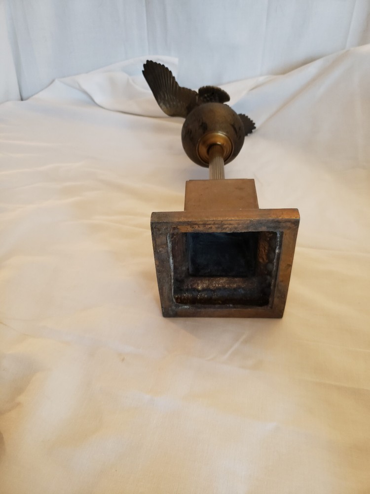 Vintage brass Eagle on sphere globe 17" unique!