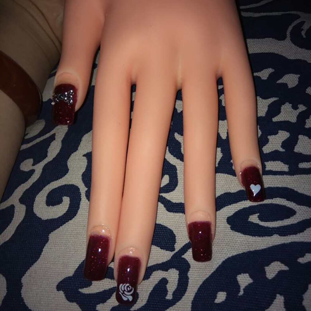 Beginner Nail Practice Hand Nail Manicure Mannequin Training Hand Left Hand