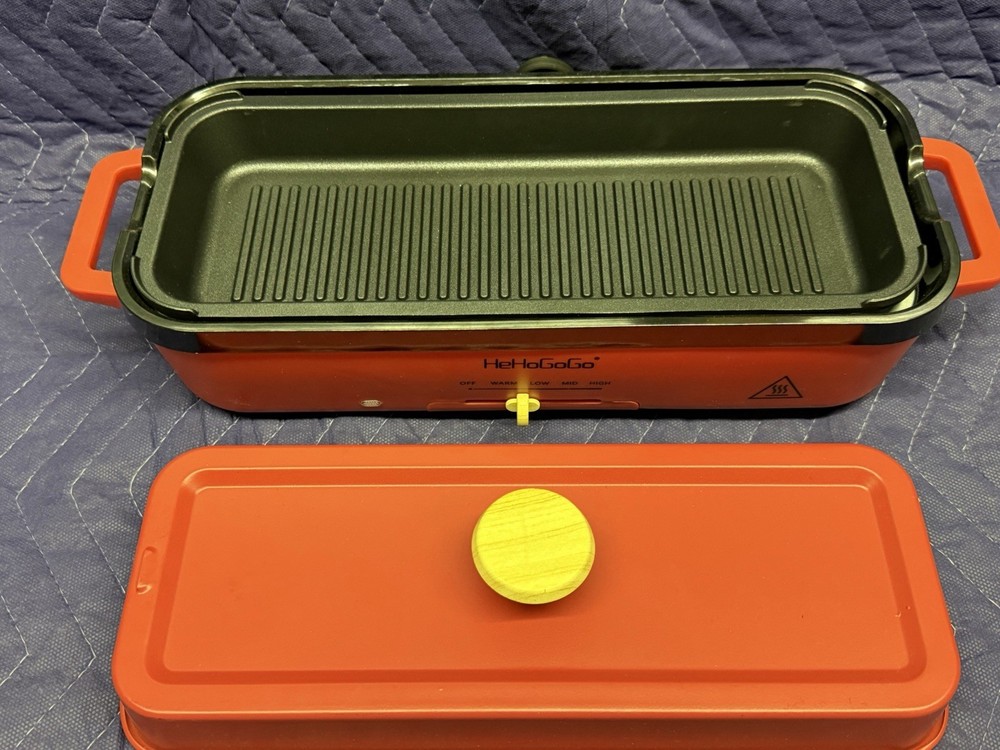 HeHoGoGo Electric Griddle Grill Nonstick Open Box Adjustable Temp