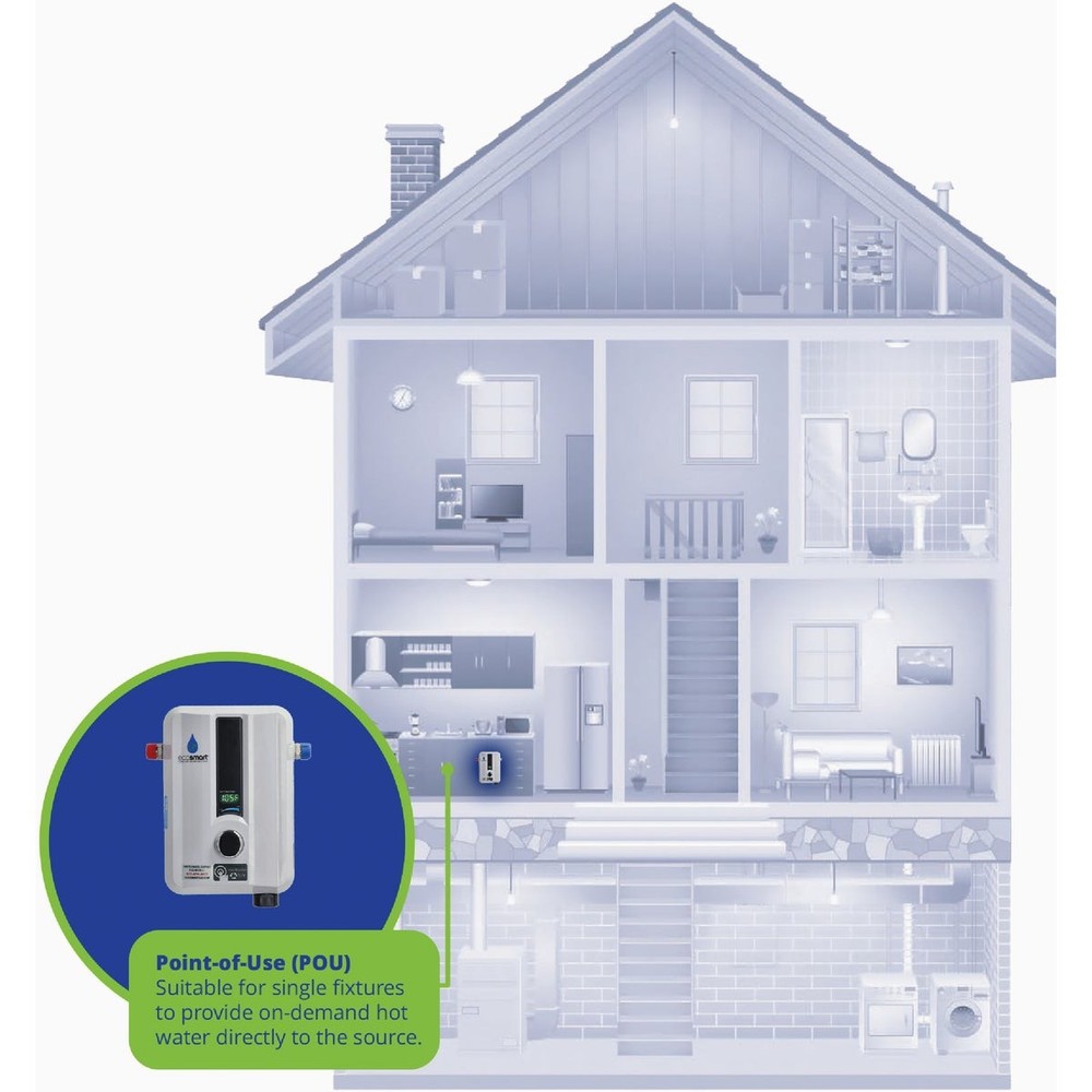 EcoSMART 240V 13.6kW Tankless Electric Water Heater ECO 11 EcoSMART ECO 11