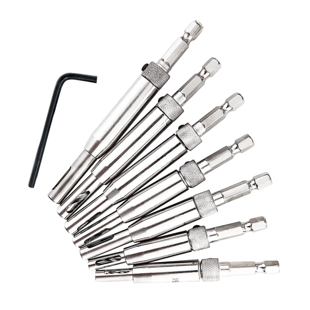 1/4in Hex Self Centering Hinge Hardware Drill Bit Set For Smooth Chip Discharge