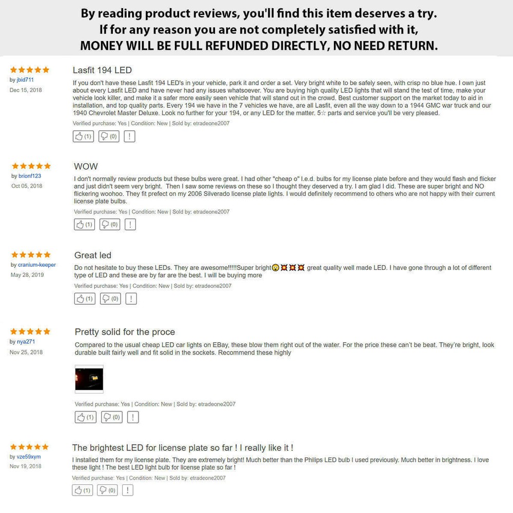 Combo Lasfit LED T10 LED License Plate Interior Dome Map Light Bulb 168 194 2825