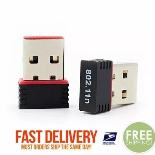 2 x USB WiFi Wireless Adapter Mini Network 300Mbps Windows MAC Linux 802.11n