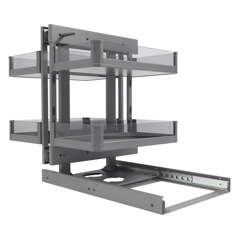 Blind Corner Pull Out Pantry Racks Left&Right Open Min Opening 14.57" W/4 Basket