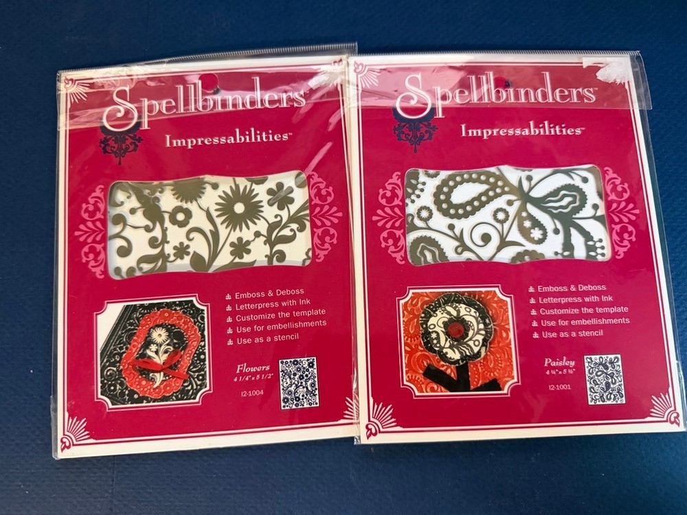 7 - Spellbinders Impressabilities Metal Emboss Deboss Stencil