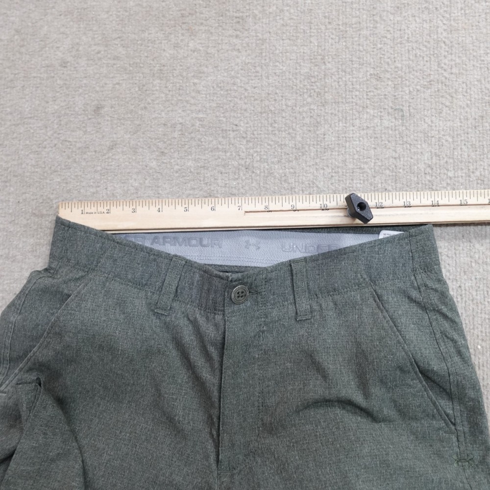 Under Armour Shorts 30 Green Heather Solid Golf Performance 10" in