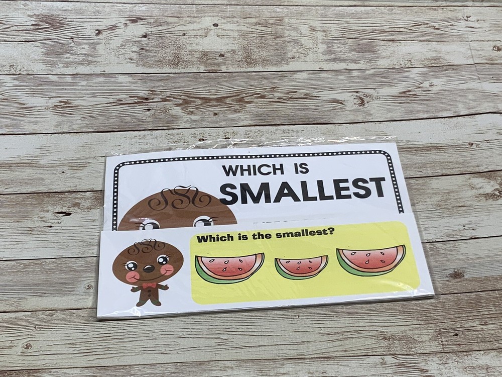 Gingerbread Boy - Themed Learning Centers - Which is smallest - Laminated