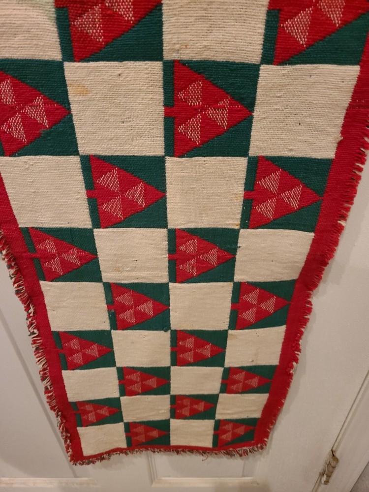 Christmas Table Runner Checkered Tree Pattern 12.5" x 67" Tree Checker