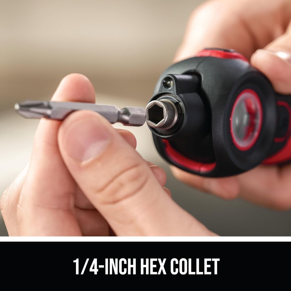 Twist 2.0 Rechargeable 4V Screwdriver with Pivoting Head, Torque Setting, USB...