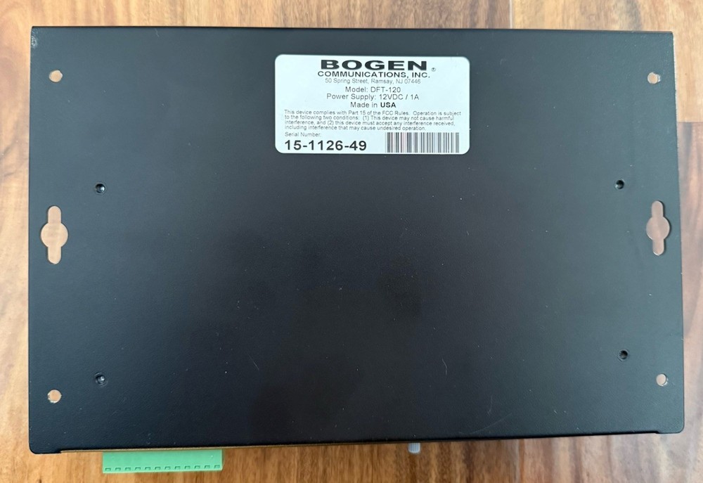 Bogen DFT120 Digital Termination, Paging System Module, Message Recorder