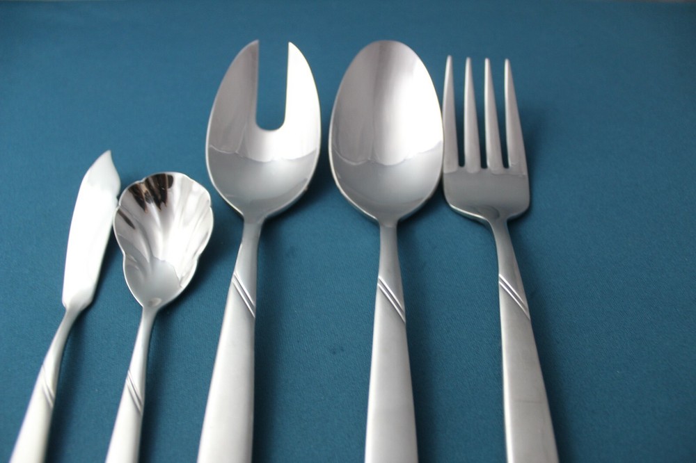 5pc Serving Tablespoon Pierced Fork Sugar Oneida RISOTTO 18/10 Stainless