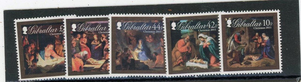 Gibraltar 2011 Christmas Scott# 1305-9 Mint LH