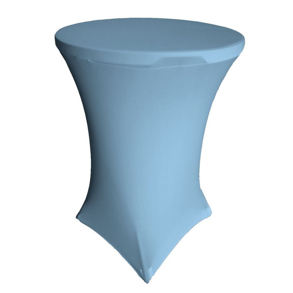 Round Spandex Tablecloth 36" x 30" High Blue Light