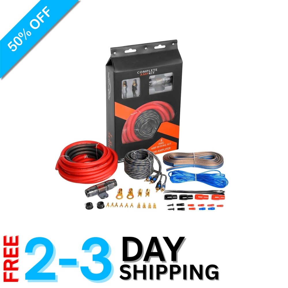 Complete 4ga Amp Kit for Car Audio System - Installation Crafted for Excellence