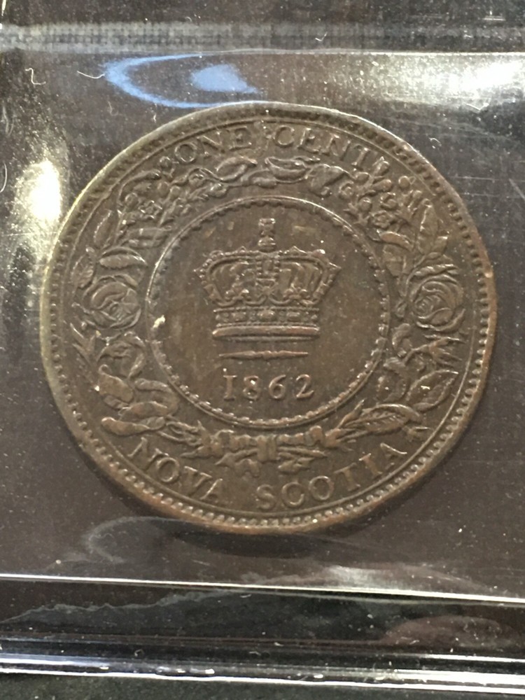 1862 ICCS Graded Nova Scotia, One Cent, **EF-40**