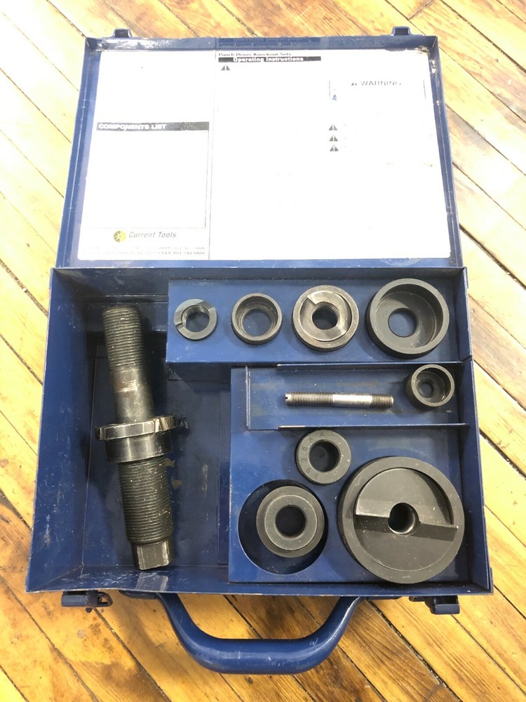 Current 1/2 to 2" Drill/Driver Mechanical Knockout Punch Tool Kit 162PM USED