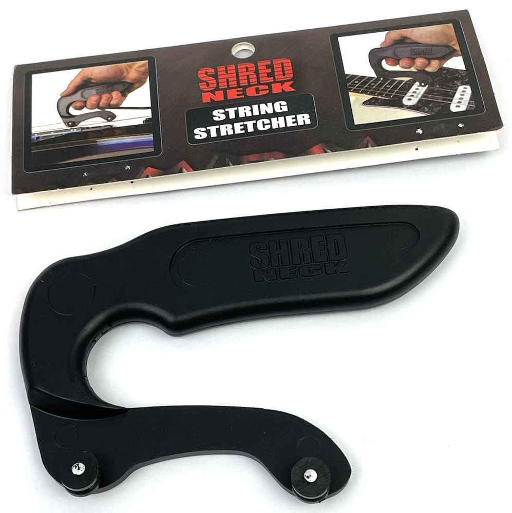 Guitar String Stretcher, Ergonomic Handle with Roller Wheels, Black