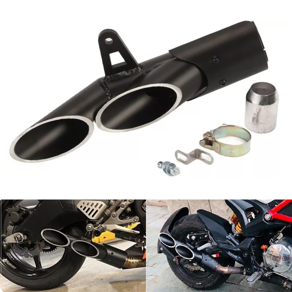 For Yamaha YZF R6 2006-2020 Full System Exhaust Tips Black/Silver Header Pipe