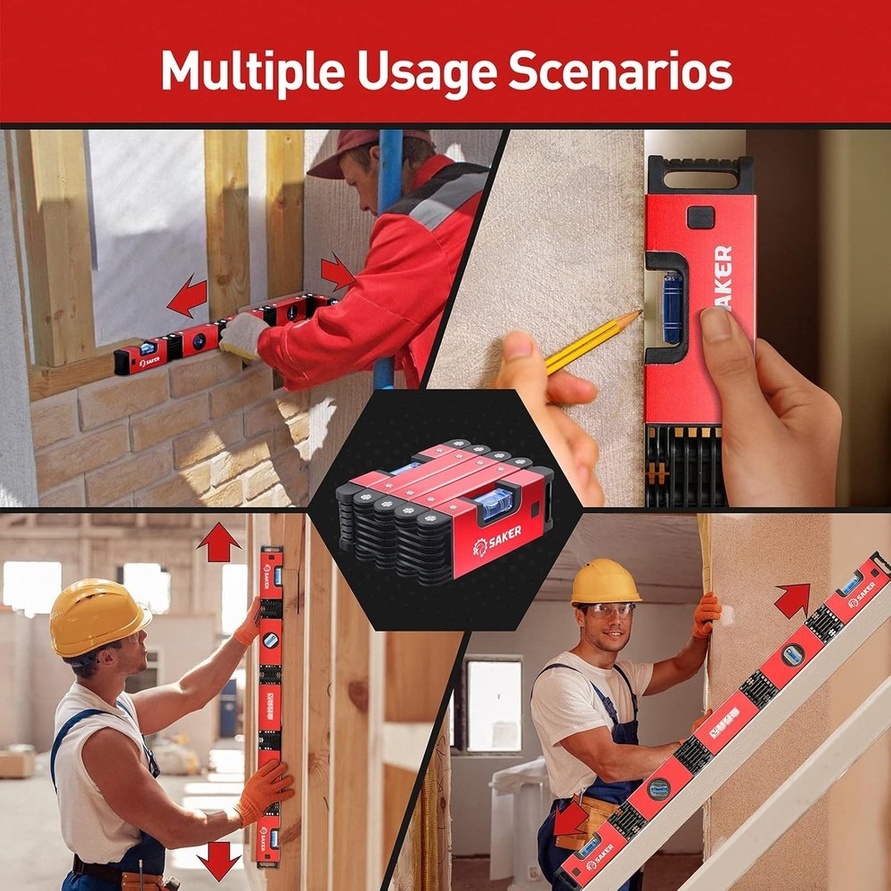 Level Tool Multi-Function Foldable 28 Inch Leveler for Precise Measurement