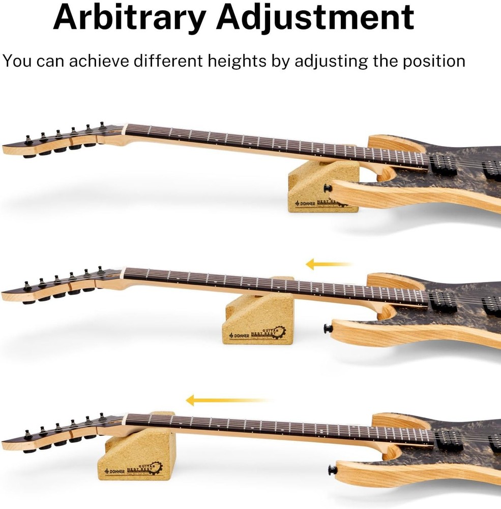Donner Guitar Neck Rest Cradle, Bench Support Pillow for String...