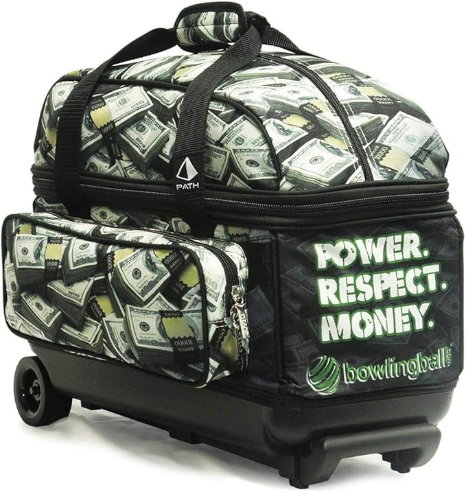 Pyramid Path Deluxe Double Roller With Oversized Accessory Pocket Bowling Bag -