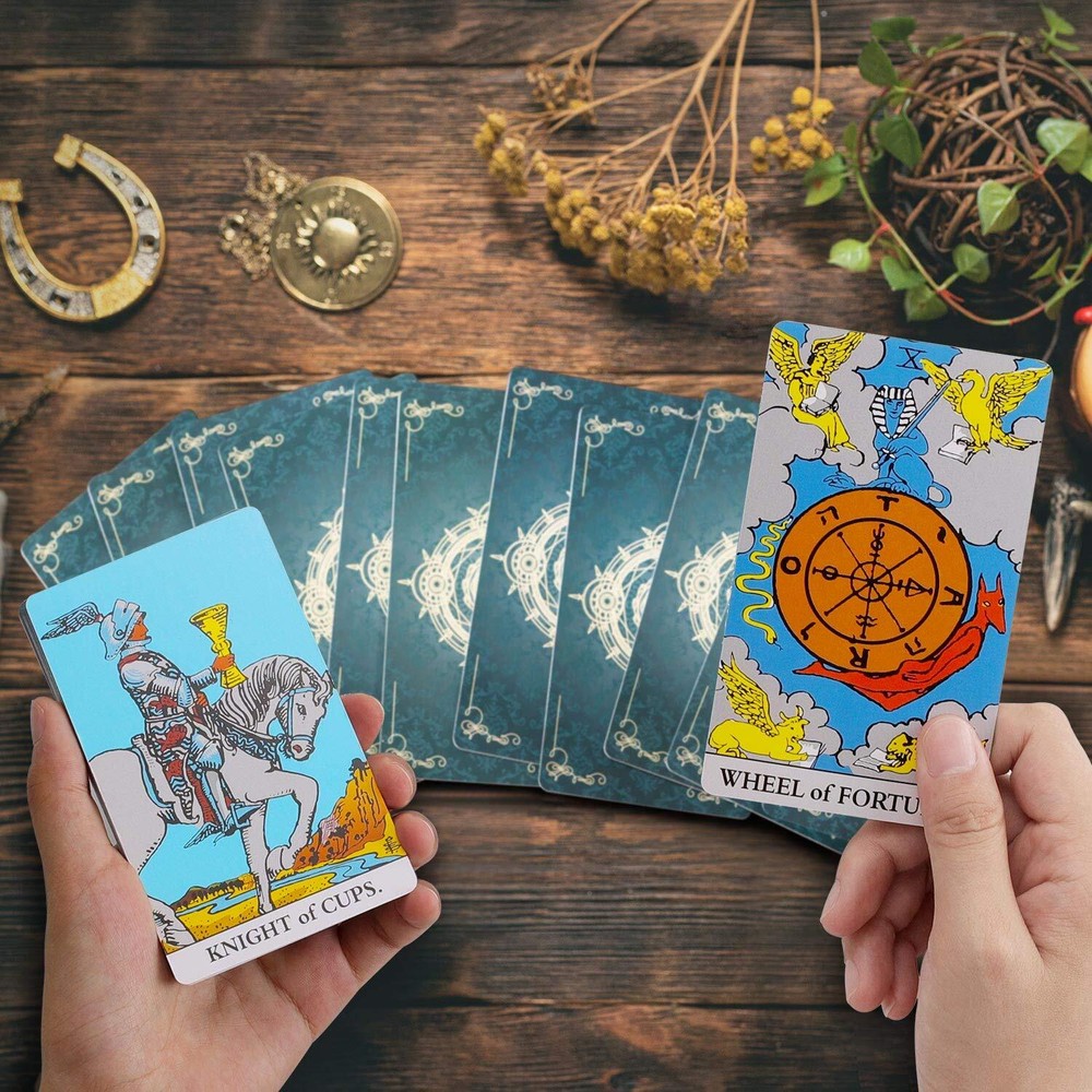 Tarot Cards, 78 Pcs Durable Large Borderless Deck for Beginners and Experts, ...