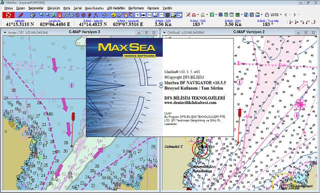 MaxSea Marine ECDIS Chartplotter Pack (C-Map 2023 MegaCharts WordWide Inside)