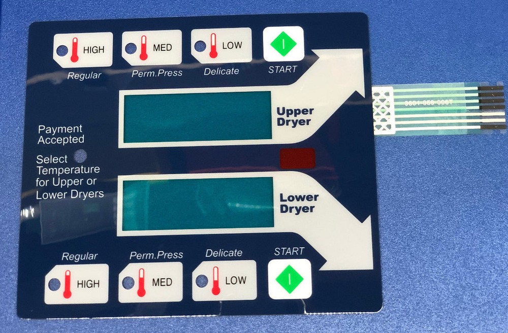 9801-059-006 Blue Membrane Touch Pad For New Style Dexter Dryer