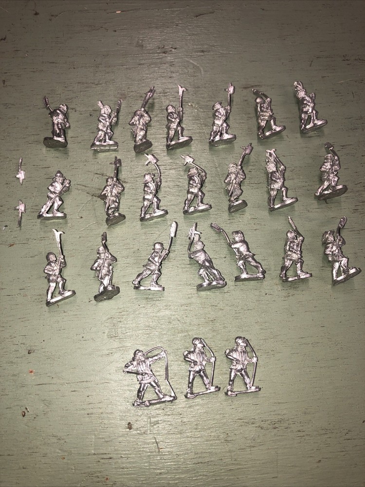 25mm Medieval Billmen Halberds 28mm X21+