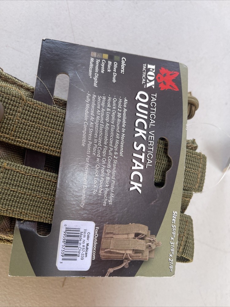 Fox Tactical Vertical Quick Stack Camo NWT AR-15