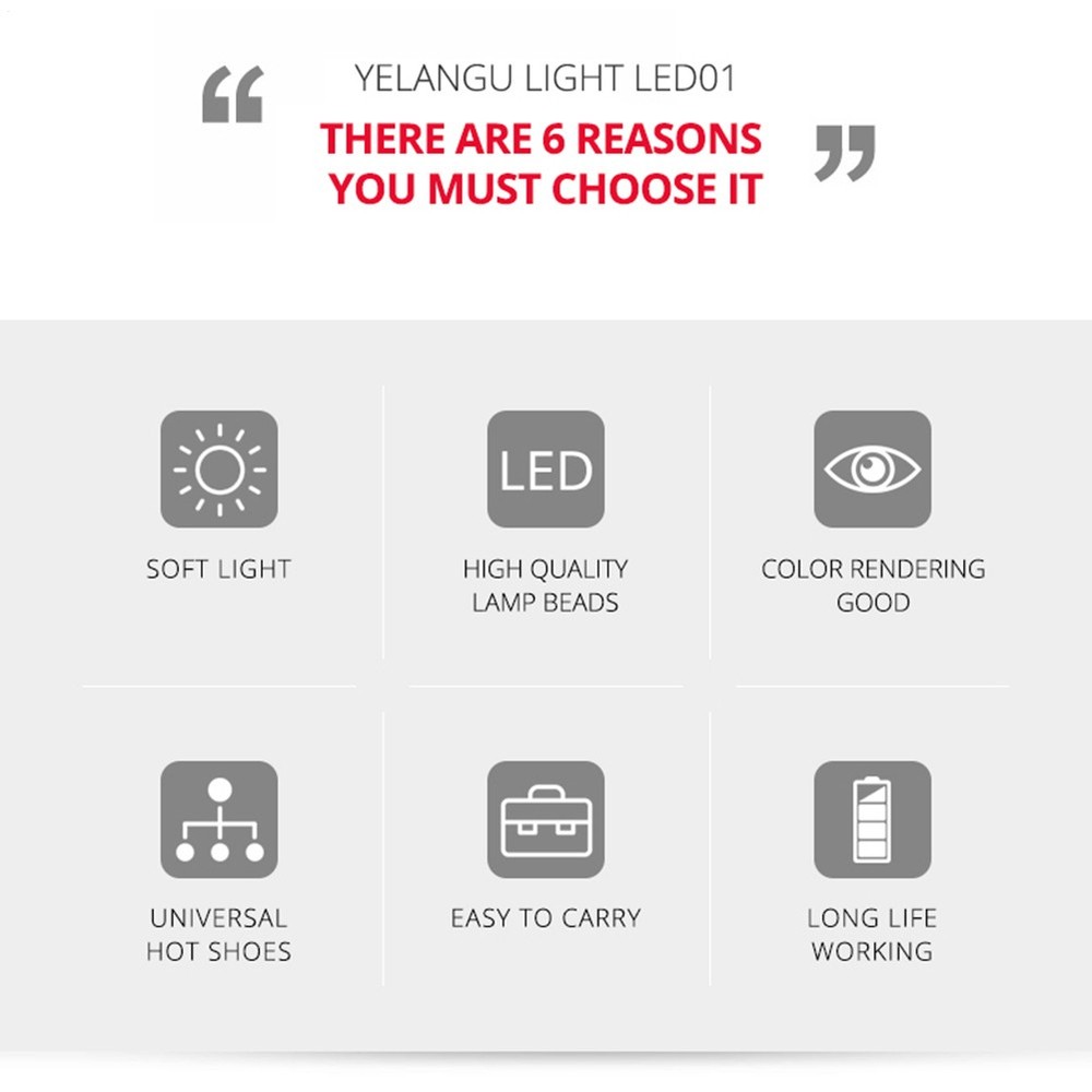 49 LED Continuous On Camera LED Panel Light Portable Dimmable Video Lighting