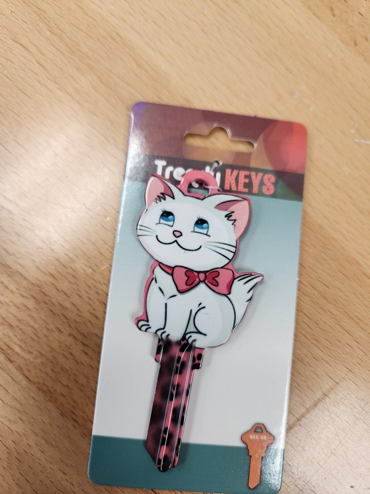 WHITE KITTEN SHAPED SCHLAGE SC1 KEYBLANK