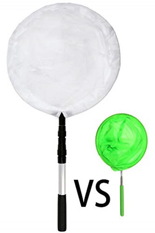 RESTCLOUD Butterfly Net with 16" Ring, 36" Net Depth, Handle Extends to 36