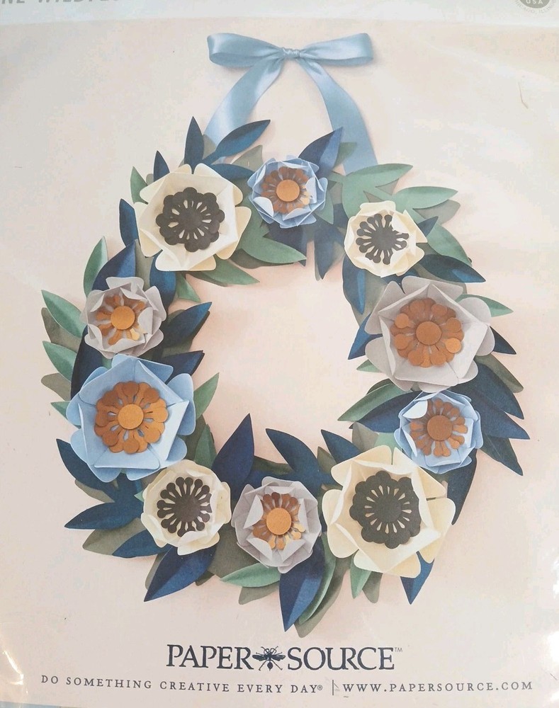 Paper Source Anemone Wildflower Wreath Kit 15” Skill Level 4