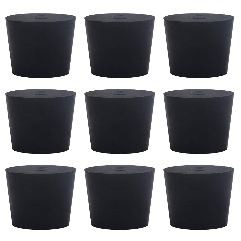 9 Pack (Same Size) Solid Rubber Stoppers - Size #6-33mm (1.29in) x 25mm (0.98...