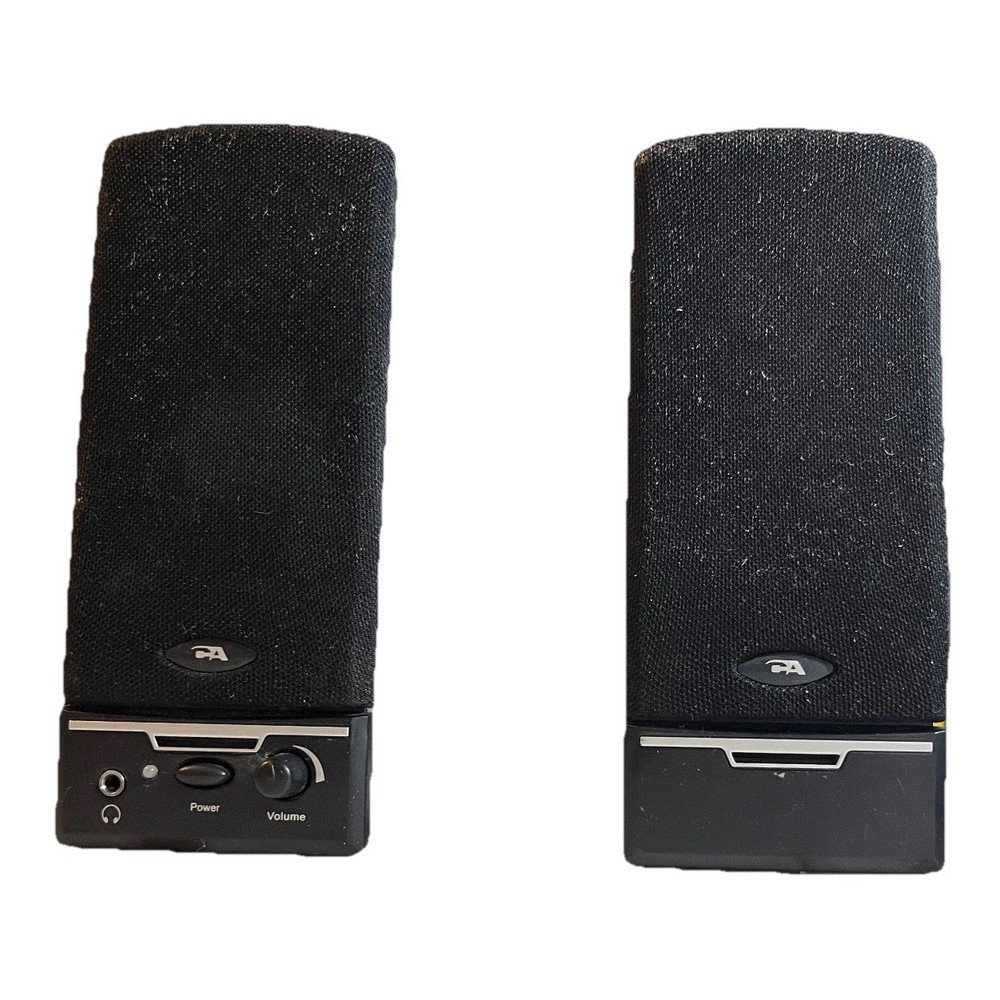 Cyber Acoustics CA-2014 2.0 PC Computer Speakers Wired Black Tested