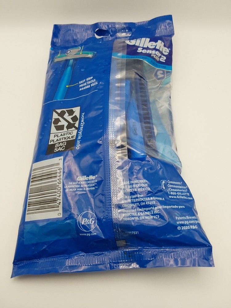 Gillette Men's Sensor2 Plus Disposable Razors, 10 Count New J