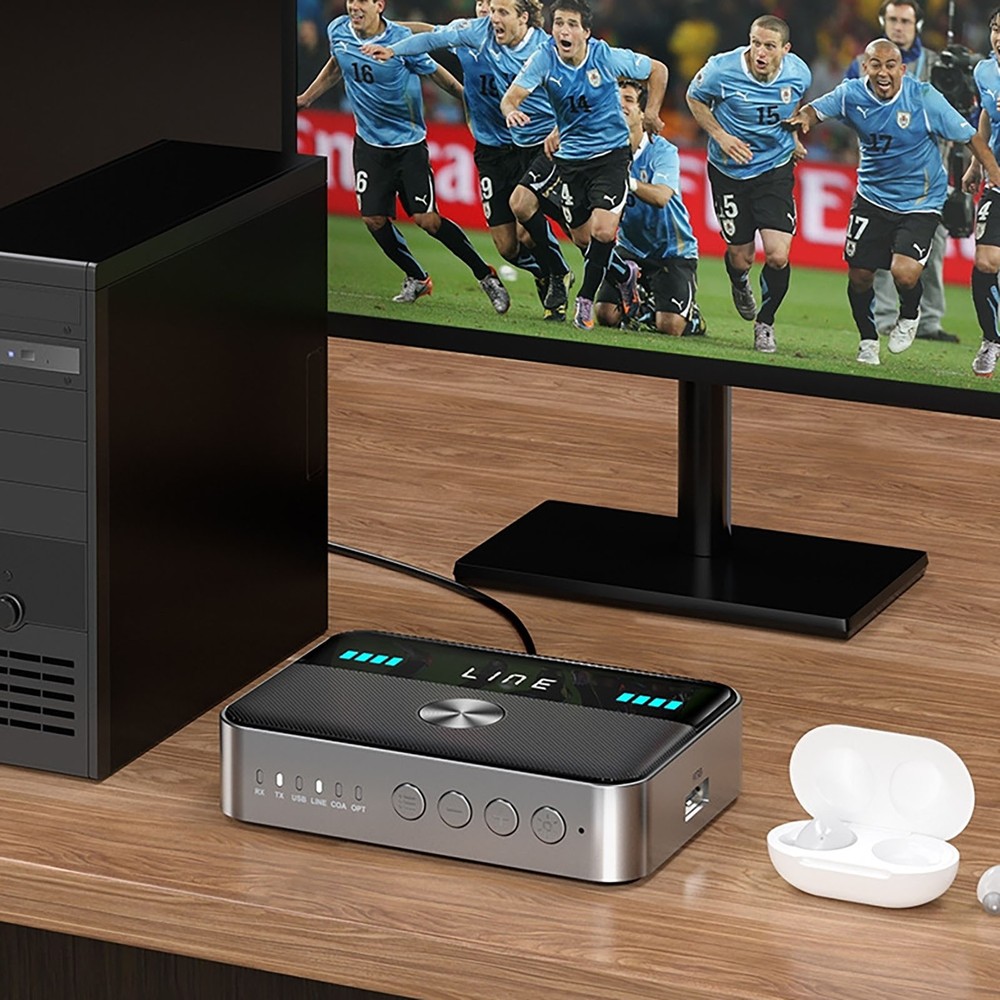 Bluetooth 5.3 NFC Transmitter Receiver Audio Adapter For TV Home Stereos