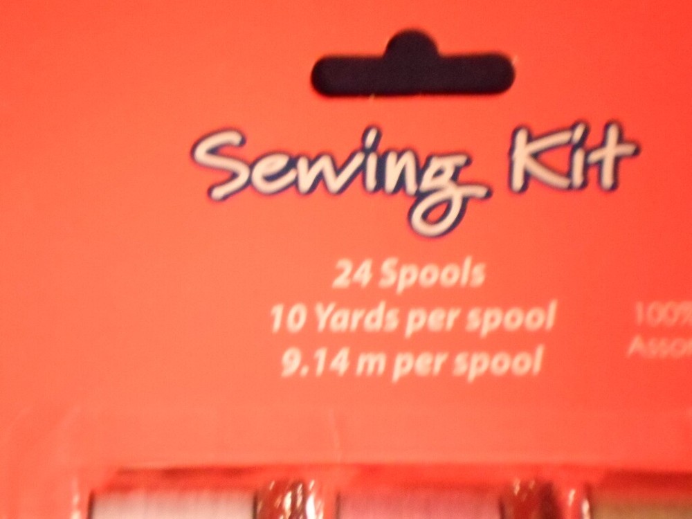 Thread, 24 Spools + 3 Needles & 1 Threader Sewing Kit Hand Sewing A21-1